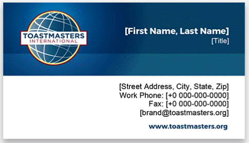 Toastmasters Business Cards horizontal 1 thumbnail