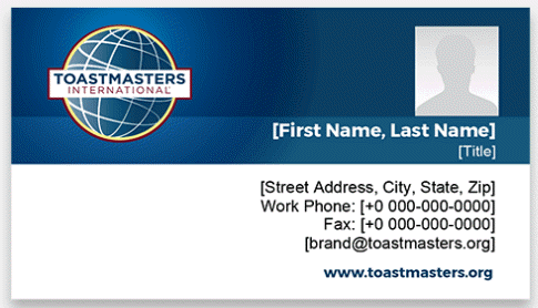 Toastmasters Business Cards horizontal 2 thumbnail