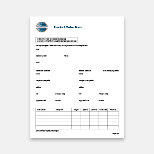1205A Product Order Form Thumbnail
